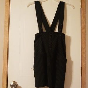 Morbid Threads pinstripeoverall skirt adjustable L